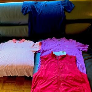 Vineyard Vines Polo’s and Vest. All large sizes.